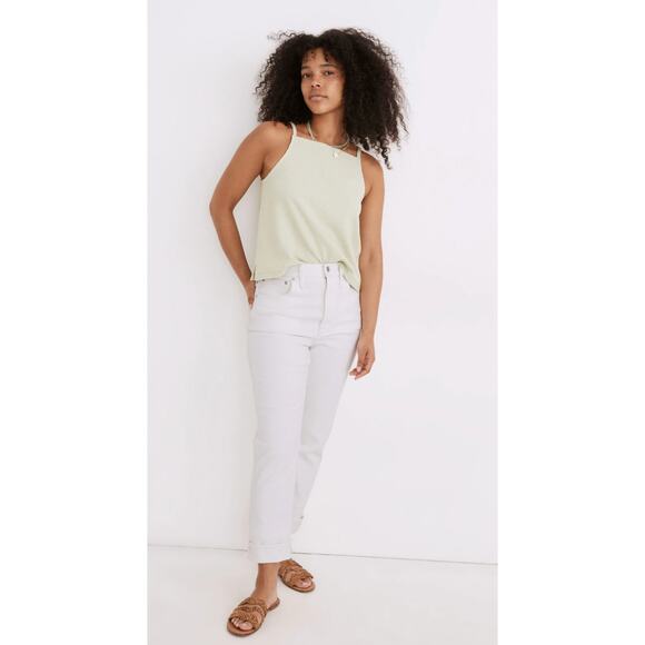 Madewell The High-Rise Slim Boyjean in Tile White - Picture 2 of 4